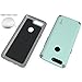 OnePlus 5T Case, CoverON Bios Series Minimalist Thin Fit Protective Hard Phone Cover with Embedded Metal Plate for Magnetic Car Mounts for OnePlus 5T - Powder Blue on Gray