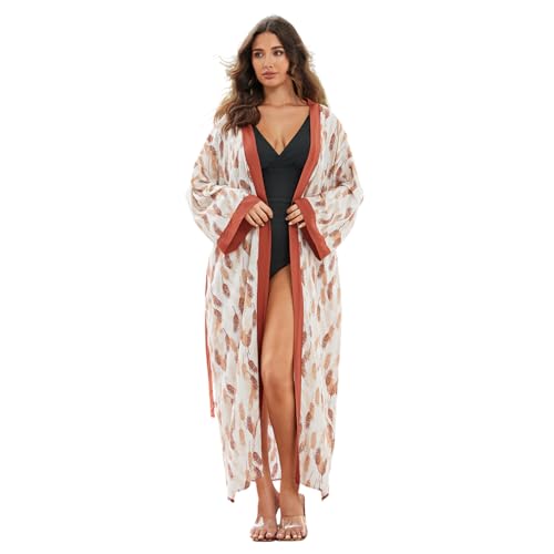 Image of Miss Lavish London Long Kaftan Dress for Women - Summer Printed Plus Size Maxi Caftan