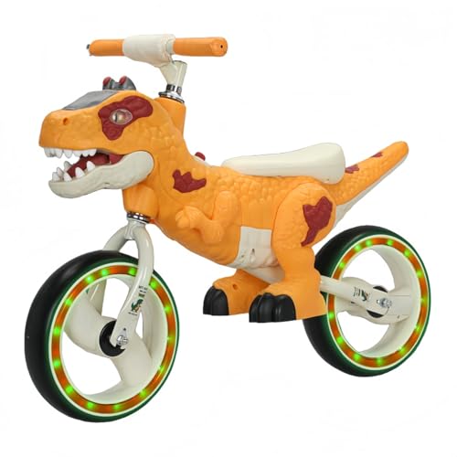 VZX 子供用自転車 ペダルなし自転車 高さ調整可能 軽量 組み立て簡単 お祝い プレゼント 男の子 女の子 子どもの日 誕生日 プレゼント (オレンジ,二輪 10 インチフラッシュホイール)