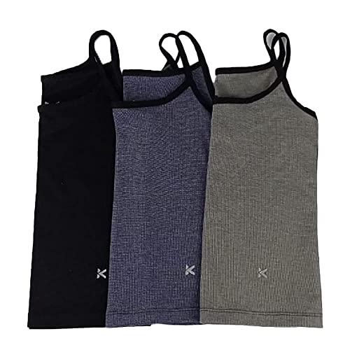 Kit 3 Camisetas Regata Básica K Store em Ribana (G, PRETO - AZUL - CINZA CLARO)