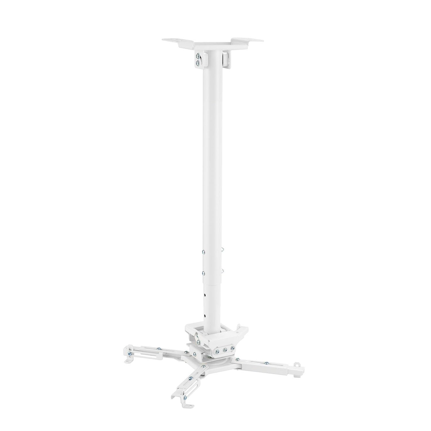 KIMEX 052-3010 Supporto a soffitto per proiettore, Altezza regolabile 60-90cm, Bianco
