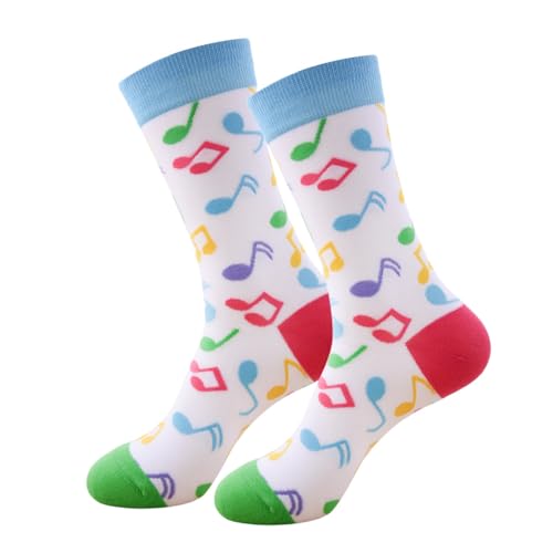 Tofwaol Music Note Socks for Women Music Gifts for Music Lovers Birthday Gifts for Daughter Granddaughter Music Lover Gift for Women Music Crew Socks for Girlfriend Wife Valentines Day Gift for Woman
