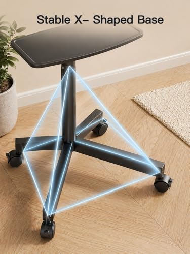 Image of BIG VUE Movable TV Trolley Stand with Wheels for 23 to 60 inch LED LCD 4K Smart TVs | Height Adjustable Floor Stand with Shelf | Heavy Duty Mobile TV Cart, Max VESA 400x400mm, Weight Capacity 40 kg