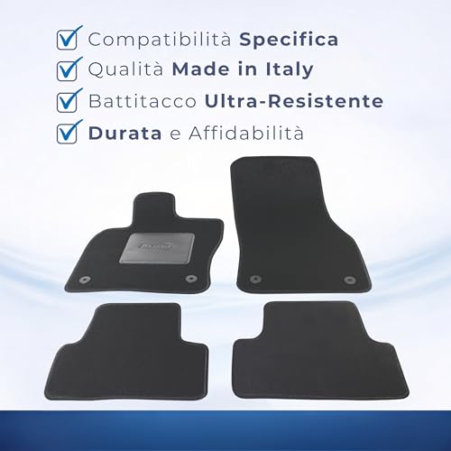 Tapis pour Audi Q2 Bottari 39139 tapis de sol moquette noir - 3