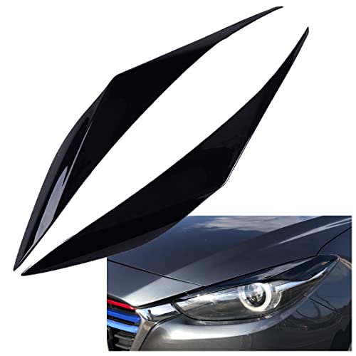 Consejos para Comprar Faro Mazda 3 2018 Top 10. 48 GCcv Faro De Cejas, Párpados Recortar Cubierta para Mazda 3/Axela 2017 2018 Párpados De La Linterna Trim Ceja Pegatinas De Faro Ceja Decoración Accesorios