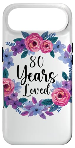Floral 80 Year Old 80th Birthday Women Funny 80 Year Loved �X�}�z�P�[�X iPhone Air �p