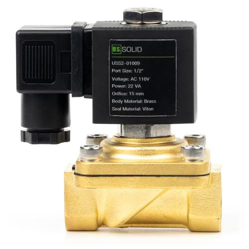 U.S. Solid 1/2 Inch Brass Solenoid Valve - 110V Ac Normally Closed Electric Solenoid Valve With Viton Seal thumb #2