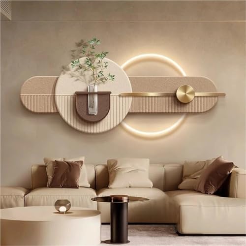 ycnbnwe 3D Sandstone Wall Art with LED Light, Modern Decorative P...