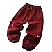 Cargo Pants Middle Large Boys Children's Fashion Elastic Waist Casual Outdoors Windproof Trousers Pockets for Kids X-348 Red