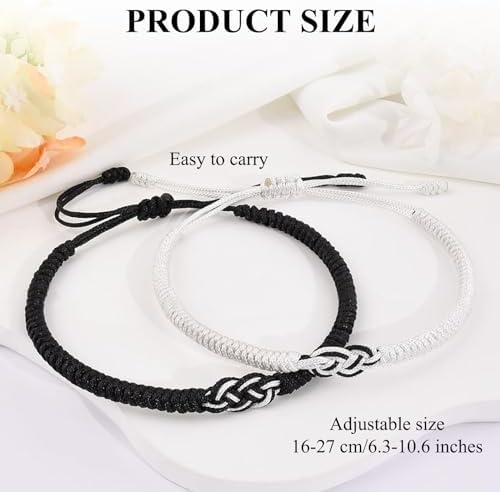 Pulseras Pareja Nudo Concéntrico 2 Piezas 41Y7VbBXK0L. AC SR38. SL1000