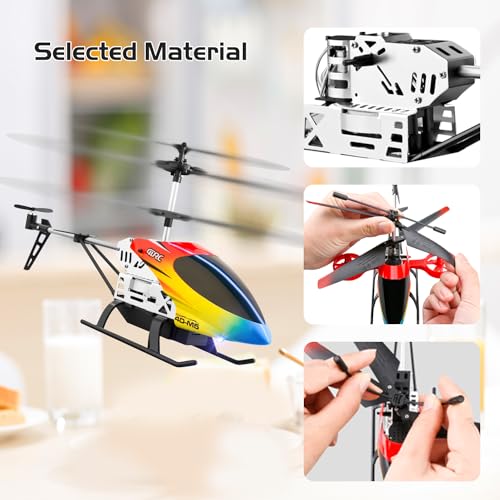 4DRC M5 RC Helicopter for Kids 3-12 and Beginners, Remote Control Helicopter with Altitude Hold, 2 Batteries with 30Mins Flight,Whole Alloy Toy for Boys Girls Indoor Gift