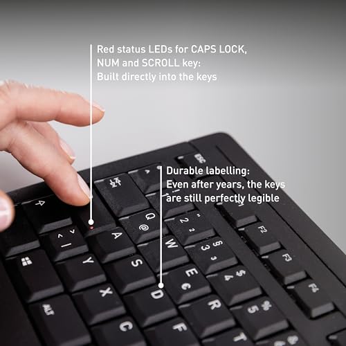 Image of Cherry Stream Keyboard, Wired Keyboard for PC /Laptop, Whisper Quiet Keys, Unique Typing Feel, Slim Design, SX Scissor Switches, USB-A, QWERTY, White
