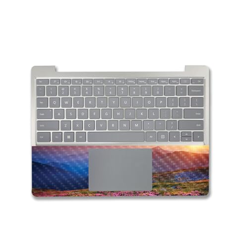 Image of MightySkins Carbon Fiber Skin Compatible with Microsoft Surface Laptop Go 3 (2023) Full Wrap Kit - Field of Color | Protective Durable Textured Carbon Fiber Finish | Made in The USA