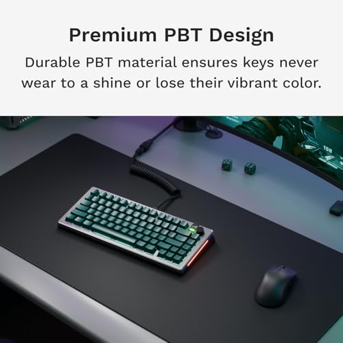 Image of GLORIOUS Gaming - GPBT Basics (PBT Keycaps), Totem Green, No Fade Dye-Sublimated, for Custom Mechanical Keyboards, Fits 100%, 75% 65% 60%, Fits ANSI & ISO, Supports Windows & macOS - English (US)