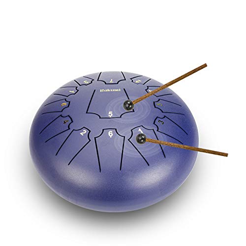12 Inch 13 Note Titanium Steel Tongue Drum Percussion Instrument Hand Pan Drum with Drum Mallets Carry Bag - Thumbnail 4