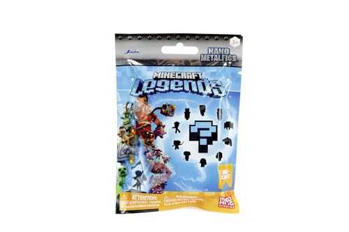 Jada Toys - Minecraft Blind Pack Nanofigs, Welle 2, Minecraft Legends Nano Sammelfigur aus Metall, Verschiedene Modelle, 4 cm, ab 3 Jahren