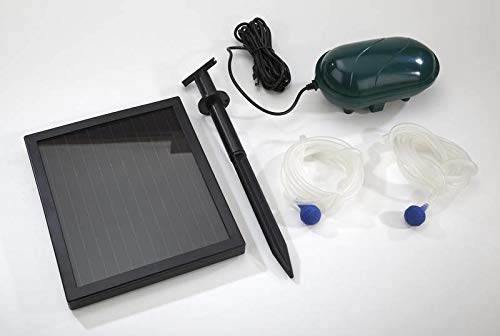 Aérateur solaire de bassin avec deux pierres à air Cover