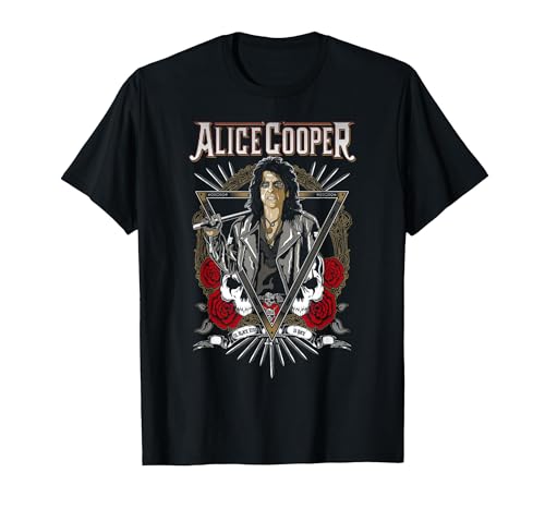 Alice Cooper Roses T-Shirt, Men, Black, X-Large