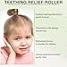 3Pcs Velaria Teething Roller, Teething Roller All Natural for Babies, Baby Teething Oil Roller, Velaria Natural Relief Roller with Chamomile & Rose Oil