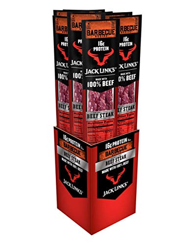 Jack Linkâ€™s Premium Cuts Beef Steak, BBQ Recipe, 2 oz., 12 Count â€“ Great Protein Snack with 16g of Protein and 13g of Carbs per Serving, Made with 100% Premium Beef