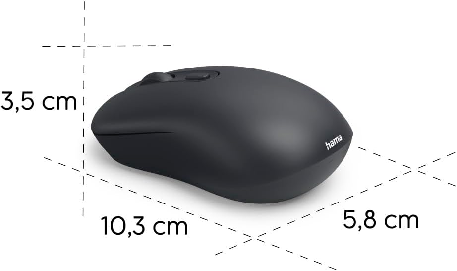 Hama WM-200 WiFi Mouse Cordless Optical Black 4 Buttons 1600dpi