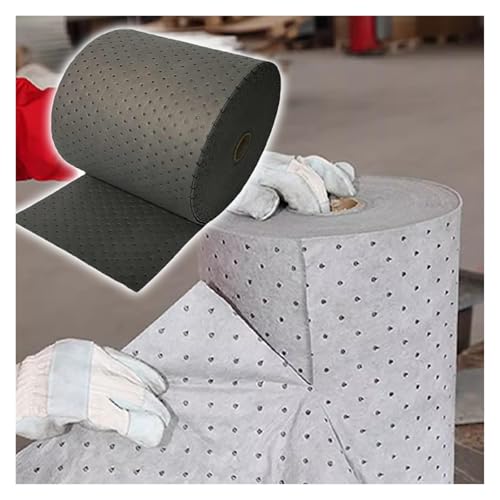 Polypropylene Absorbing Mat Roll- 15.7'', 31.5'' Width, Oil Absorbent Pads & Water Absorbent Pads, Spill Control Pad for Spill Protection, Home Garage Basement Marine(W 31.5'',LxThk. 98.4'x3/25'')