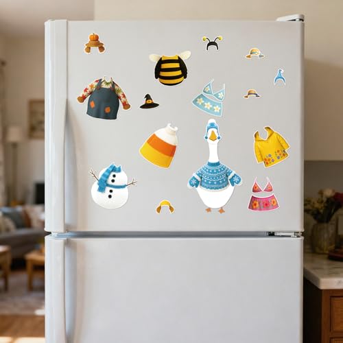 19 imanes decorativos de disfraces de ganso grandes miniatura 5