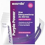 ESMILE Tiras Blanqueadoras Dientes Morado – 21 Tratamientos | Aclaramiento Instantáneo Sin Peróxido | Neutraliza el Amarillo e ilumina la Sonrisa (42)