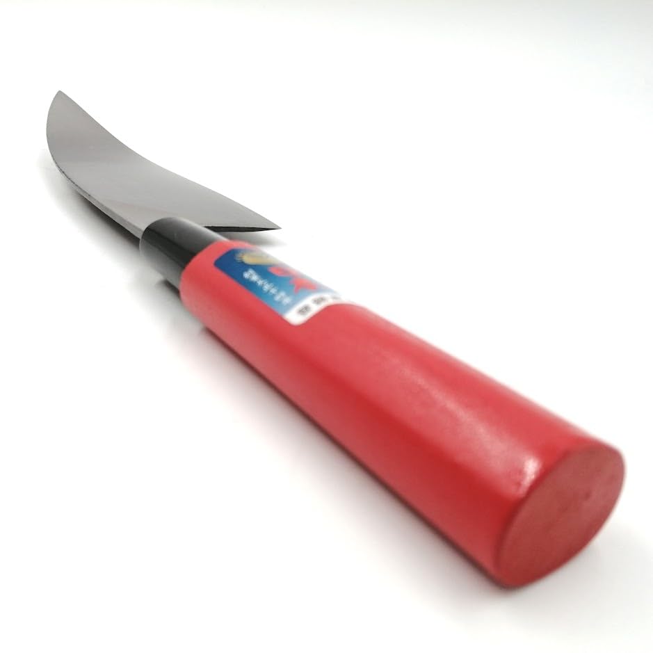 Amazon.co.jp: 玉日本 白菜用収穫庖丁 曲刃 150mm 押切用 赤柄付