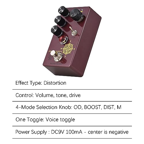 Jemora Overdrive Pédale d’effet Guitare 4 Commutateur de Mode et Commandes de Volume/Tone/Drive Processeur d’Effet Compact Portable Digital Overdrive Guitar Effect Processor pour Guitare - Les Beatles, Paul McCartney, John Lennon, RIngo Starr, George Harrison Jemora Overdrive Pédale d'effet Guitare 4 Commutateur de Mode et Commandes de Volume/Tone/Drive Processeur d'Effet Compact Portable Digital Overdrive Guitar Effect Processor pour Guitare – Image 4