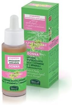 Helan Capelvenere Paraben Free, Sulfate Free and Preservative Free Revitalizing Lotion for Thinning Hair with 3 Vitamins and 5 Minerals - For Women