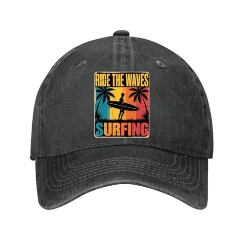 Ride The Waves Surfing Hats for Womens Fashion Washed Distressed