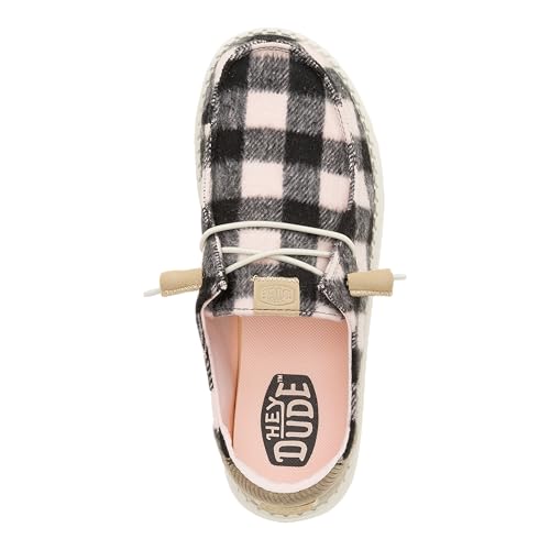 Image of HEYDUDE Wendy Buffalo Plaid | Women's Shoes | Women's Slip-on Loafers | Comfortable & Light-Weight