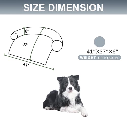 Image of Calming Dogs /Cats Bed Mats, Dog Pad Washable Removable Couch Cover, Plush Long Fur Mat for Pets, Waterproof Lining, Perfect for Small, Medium and Large Dogs and Cats (Gradient Gray, 41 inchx37 inch)