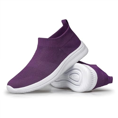 Image of vibdiv Pull-on Shoes Women Sock Sneakers Casual Lightweight Walking Jogging Yoga Indoor Outdoor Travel
