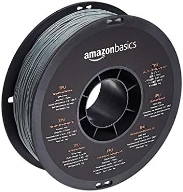 Amazon Basics TPU 3D Printer Filament, 1.75 mm, Grey, 1 kg Spool (2.2 lbs)