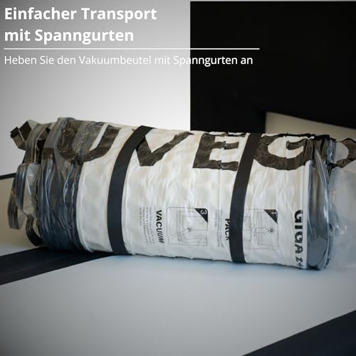 Luvego Vakuumbeutel für Matratzen 240x130CM, mit Spanngurten, Aufbewahrungsbeutel für Matratze, Vakumierbeutel Geeignet für Matratzen, Matratzenhülle, Staubsaugerbeutel für Matratzen 1 Stück