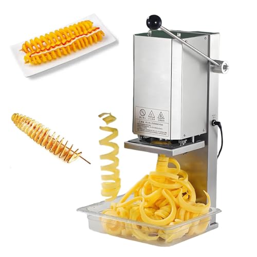Cortadora automática de papas en espiral de acero inoxidable