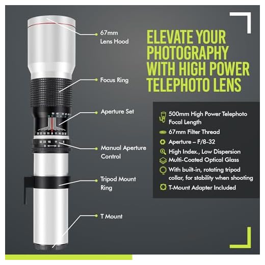 500mm/1000mm f/8 Telephoto Lens for Nikon