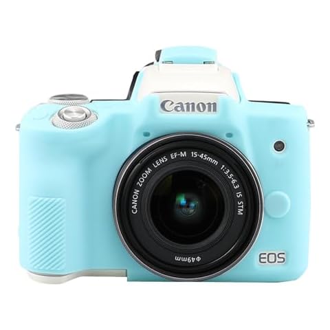 Easy Hood Camera Case for Canon EOS M50/M50 Mark II Digital Camera, Anti-Scratch Soft Silicone Case Cover Housing Protective Cover Protector Camera Body Skin Case (Blue) Cover