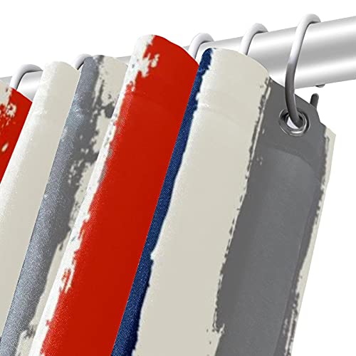 Rideau de douche à rayures Splash Ink grand format pour baignoire 183x183 - 6