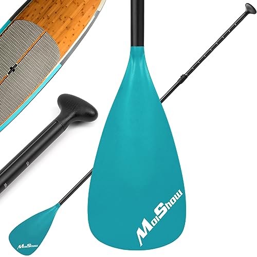 MoiShow SUP Paddle - Adjustable 3 Pieces Stand Up Paddle Board Paddle with Unique Lock Design...