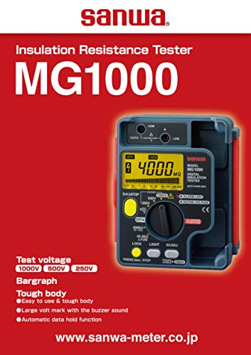 Sanwa, Japan MG1000 Digital Insulation Tester (250V/500V/1000V)