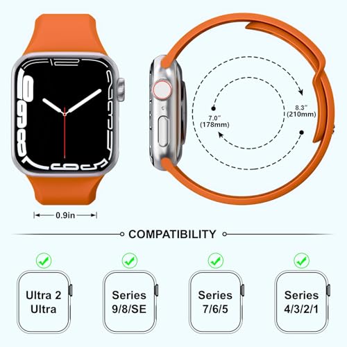8 Pack Silicone Bands Compatible with Apple Watch Band Women Men by CyEiSunovLia - Used condition - Image 7