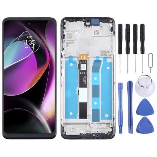 Hiregolish Piezas de reparación de pantalla LCD de teléfono móvil para Motorola Moto G 2022, digitalizador de pantalla LCD, montaje completo con marco y kits de reparación
