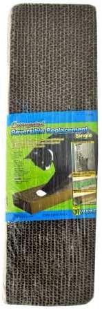 WARE Single Wide Corrugated Replacement Scratcher Pads for Cats (2-pack) - Catnip Included