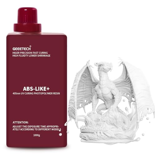 GEEETECH ABS-Like 3D Printer Resin, 405nm UV-Curing Photopolymer Resin, Strength and Toughness,...