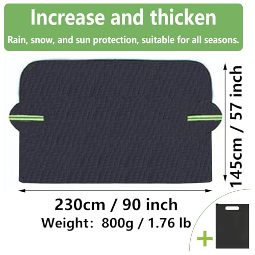 Image of Windshield Cover for Ice and Snow, Double Sided Heavy Duty 600D Oxford Fabric, Car Snow Cover with Side Mirror Cover and Night Reflective Tape, Fit Cars, SUVs, Vans, Truck