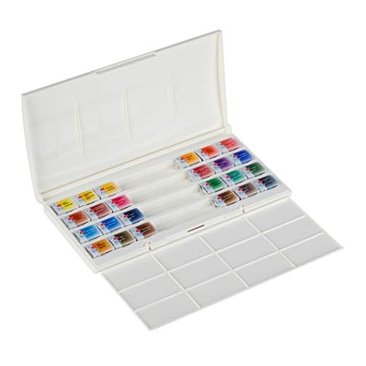 White Nights Watercolour - Set de 24 acuarelas, Caja de plástico