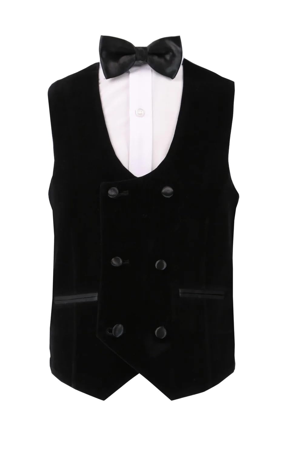 SIRRI Abito da Smoking da 5 Pezzi in Velluto Slim Fit di Lusso per Ragazzi con Gilet Doppiopetto, Ideale per Le Occasioni Speciali